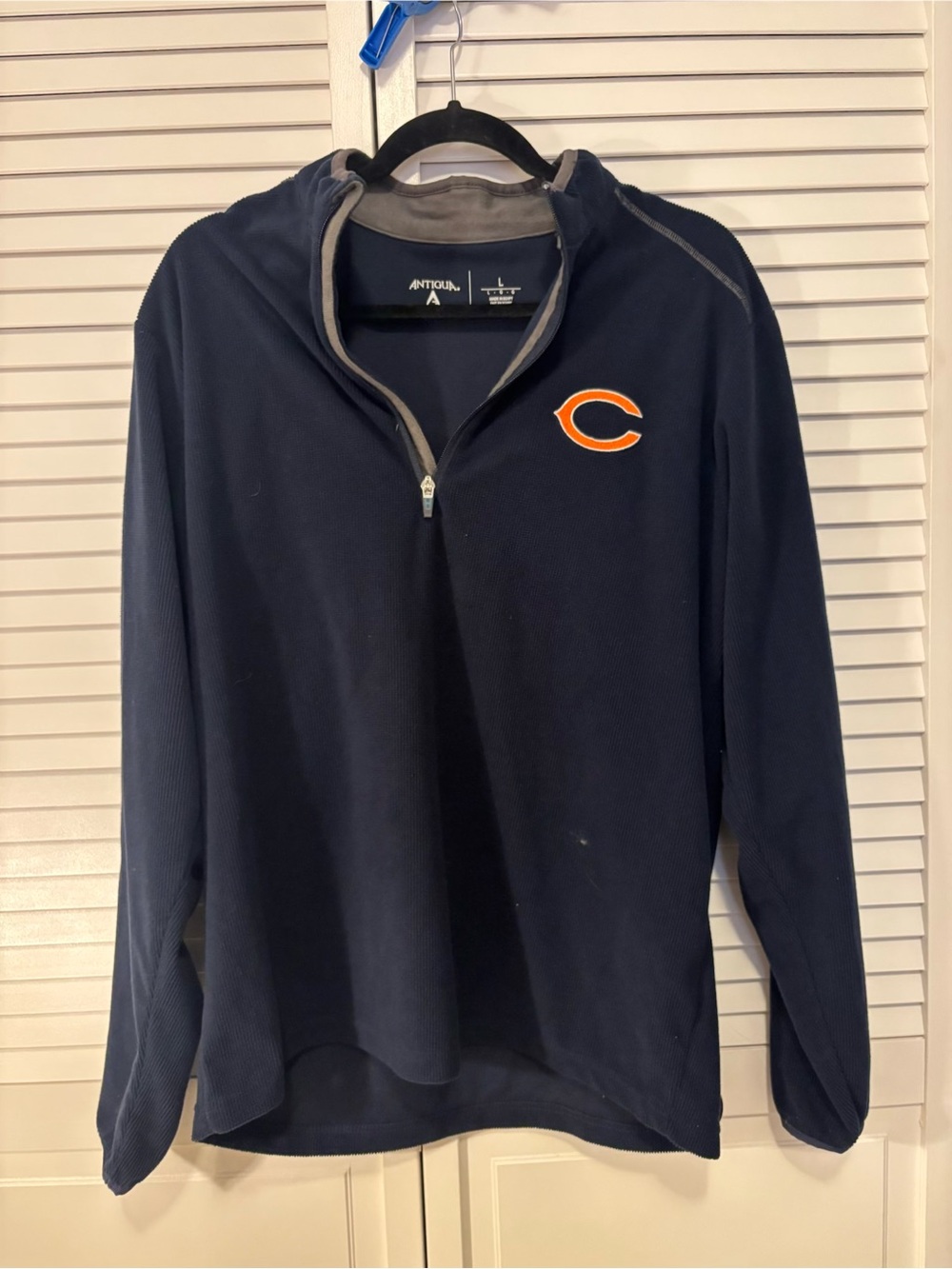 Antigua Navy Quarter-Zip Pullover with Orange Logo